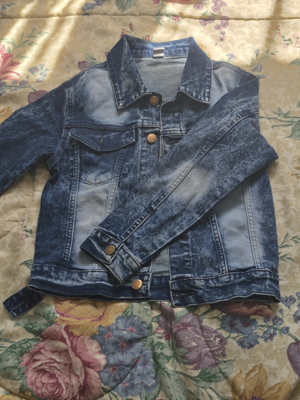 Kids Blue Washed Denim Jacket - Classic Style